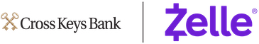 Cross Keys Bank and Zelle Logo